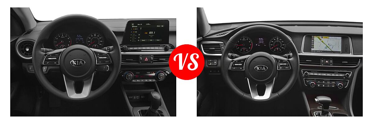 2020 Kia Forte Sedan FE vs. 2020 Kia Optima Sedan EX - Dashboard Comparison