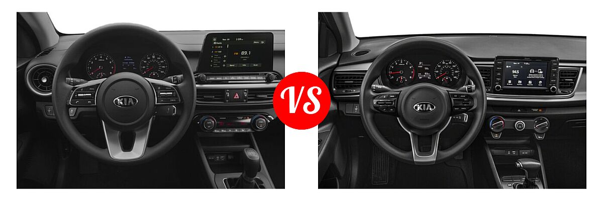 2020 Kia Forte Sedan FE vs. 2020 Kia Rio Sedan S - Dashboard Comparison