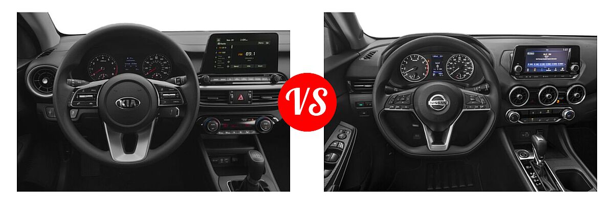2020 Kia Forte Sedan FE vs. 2020 Nissan Sentra Sedan S / SV - Dashboard Comparison