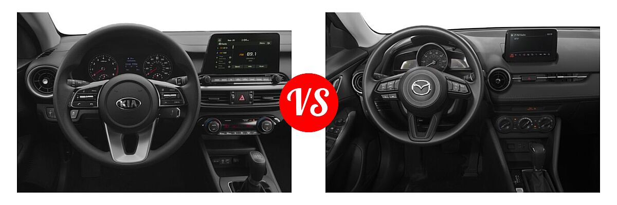2020 Kia Forte Sedan FE vs. 2020 Mazda CX-3 Sedan Sport - Dashboard Comparison