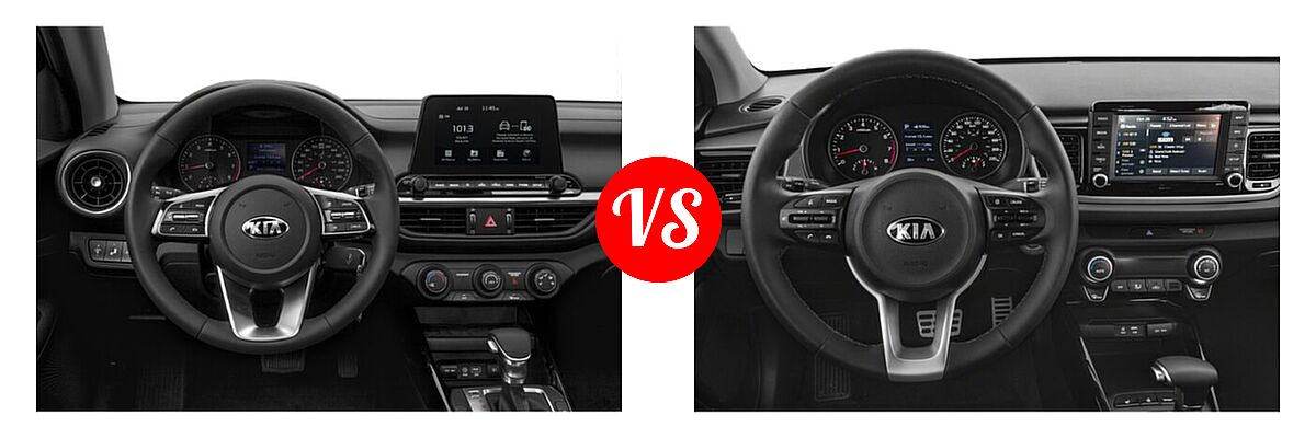 2020 Kia Forte Sedan LXS vs. 2020 Kia Rio Sedan LX - Dashboard Comparison