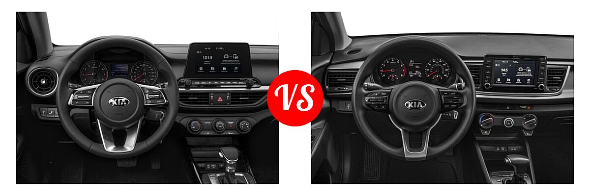 2020 Kia Forte Sedan LXS vs. 2020 Kia Rio Sedan S - Dashboard Comparison