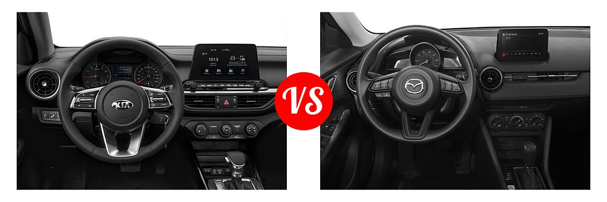 2020 Kia Forte Sedan LXS vs. 2020 Mazda CX-3 Sedan Sport - Dashboard Comparison