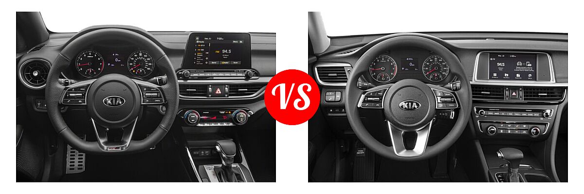 2020 Kia Forte Sedan GT-Line vs. 2020 Kia Optima Sedan LX - Dashboard Comparison