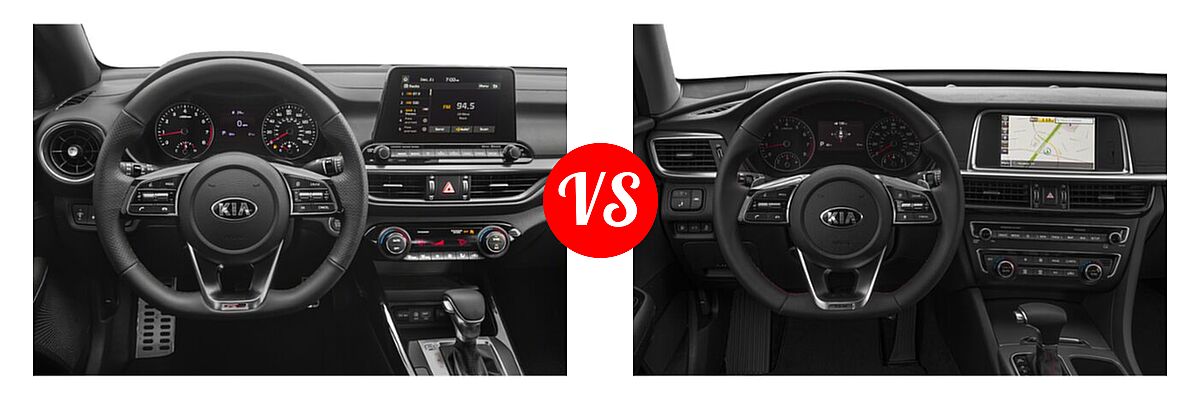 2020 Kia Forte Sedan GT-Line vs. 2020 Kia Optima Sedan SX - Dashboard Comparison