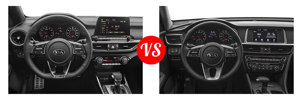 2020 Kia Forte Sedan GT-Line vs. 2020 Kia Optima Sedan S - Dashboard Comparison