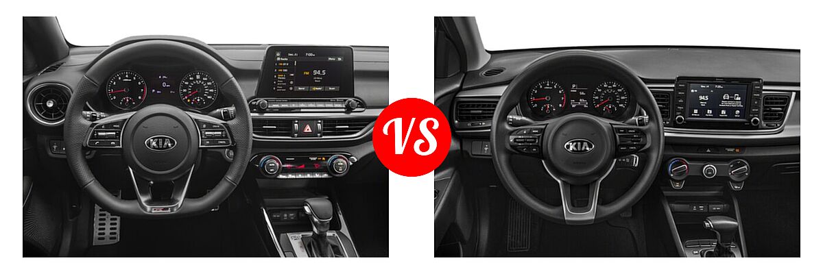 2020 Kia Forte Sedan GT-Line vs. 2020 Kia Rio Sedan S - Dashboard Comparison