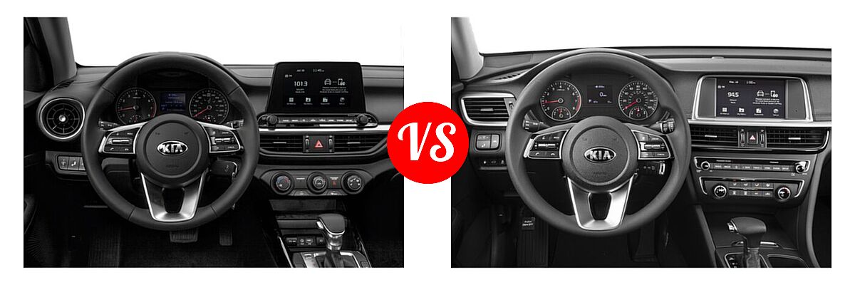 2020 Kia Forte Sedan EX vs. 2020 Kia Optima Sedan LX - Dashboard Comparison