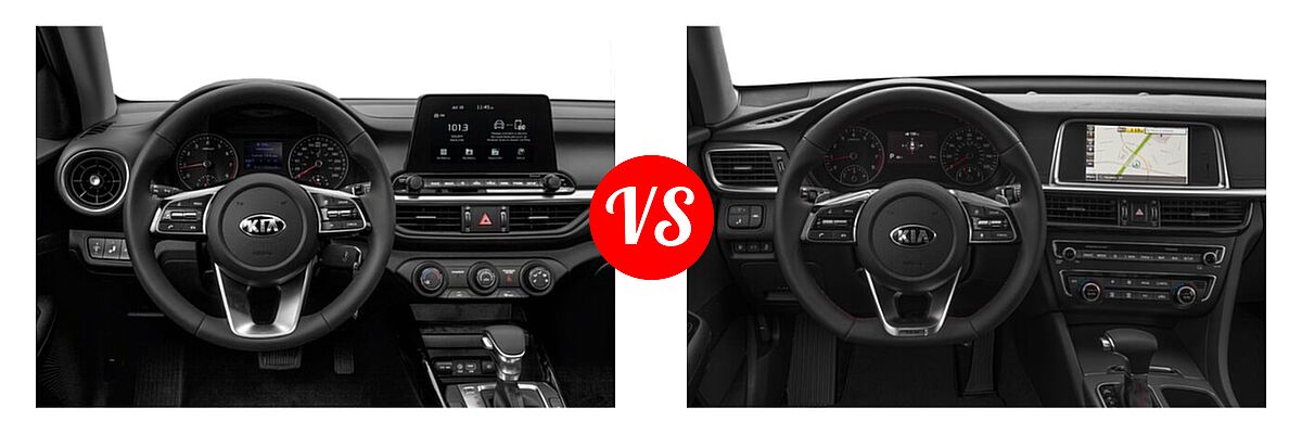 2020 Kia Forte Sedan EX vs. 2020 Kia Optima Sedan SX - Dashboard Comparison