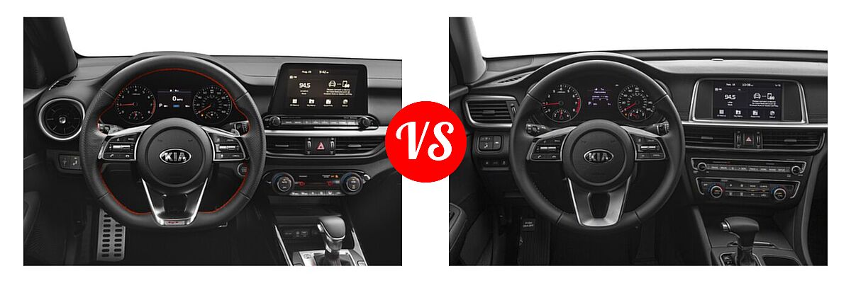 2020 Kia Forte Sedan GT vs. 2020 Kia Optima Sedan S - Dashboard Comparison