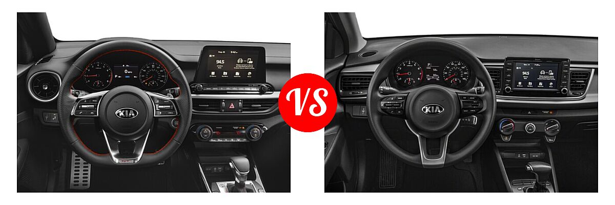 2020 Kia Forte Sedan GT vs. 2020 Kia Rio Sedan S - Dashboard Comparison