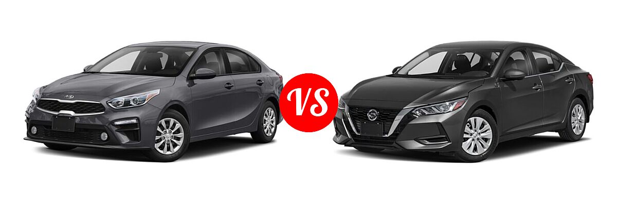 2020 Kia Forte Sedan FE vs. 2020 Nissan Sentra Sedan S / SV - Front Left Comparison