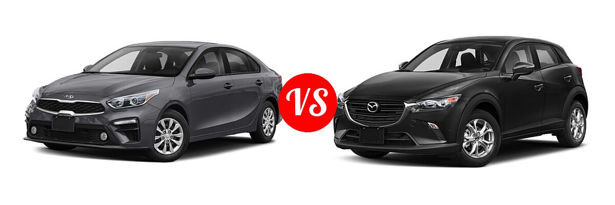 2020 Kia Forte Sedan FE vs. 2020 Mazda CX-3 Sedan Sport - Front Left Comparison