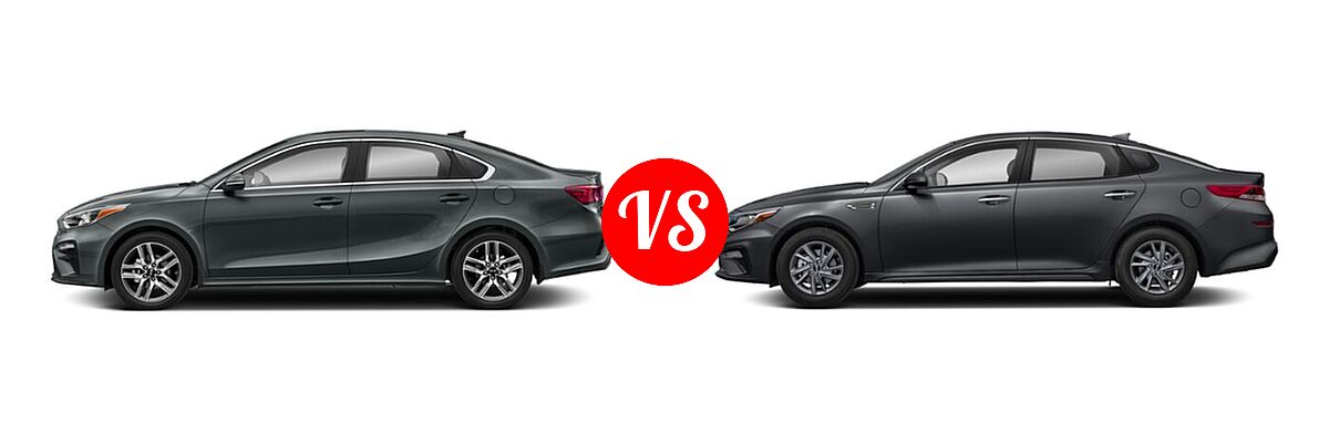 2020 Kia Forte Sedan LXS vs. 2020 Kia Optima Sedan LX - Side Comparison