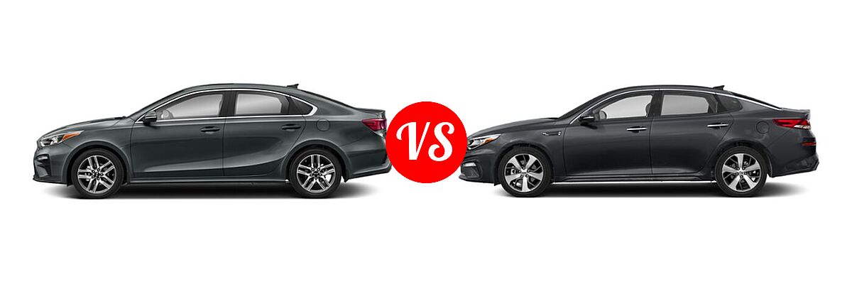 2020 Kia Forte Sedan LXS vs. 2020 Kia Optima Sedan S - Side Comparison