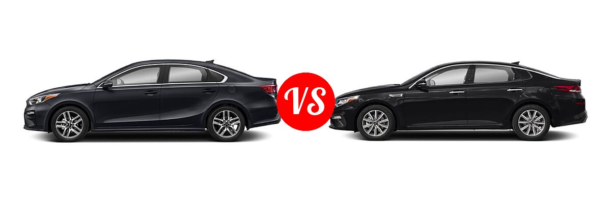 2020 Kia Forte Sedan EX vs. 2020 Kia Optima Sedan EX Premium - Side Comparison