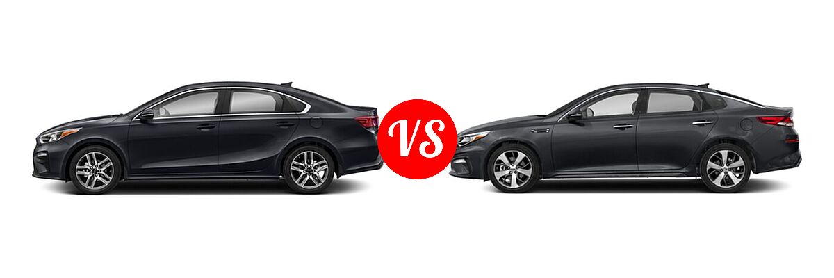 2020 Kia Forte Sedan EX vs. 2020 Kia Optima Sedan S - Side Comparison