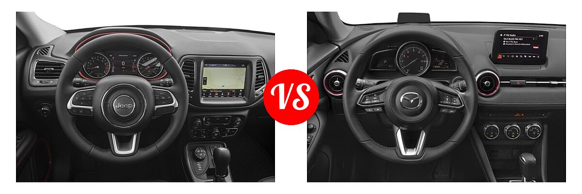 2019 Jeep Compass SUV Trailhawk vs. 2019 Mazda CX-3 SUV Grand Touring - Dashboard Comparison