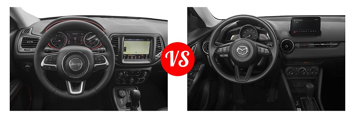 2019 Jeep Compass SUV Trailhawk vs. 2019 Mazda CX-3 SUV Sport - Dashboard Comparison