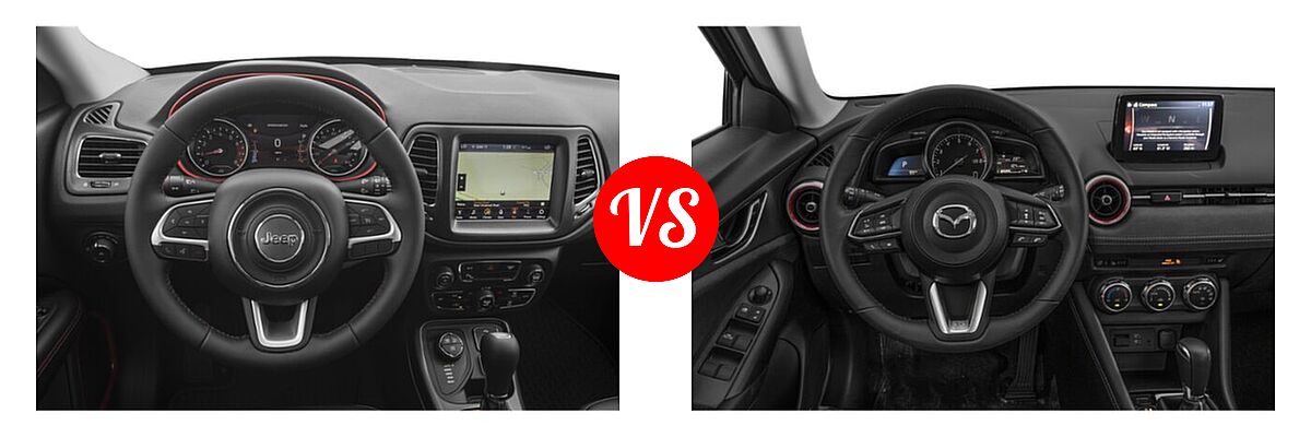 2019 Jeep Compass SUV Trailhawk vs. 2019 Mazda CX-3 SUV Grand Touring - Dashboard Comparison