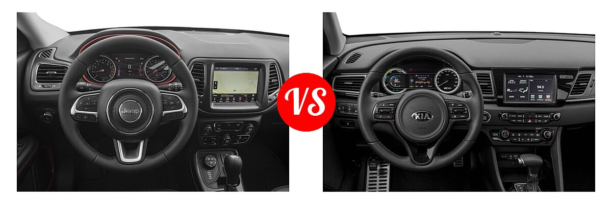 2019 Jeep Compass SUV Trailhawk vs. 2019 Kia Niro SUV FE - Dashboard Comparison