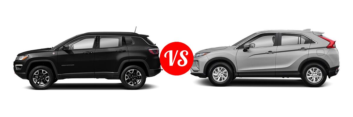 2019 Jeep Compass SUV Trailhawk vs. 2019 Mitsubishi Eclipse Cross SUV ES / LE / SE / SEL - Side Comparison