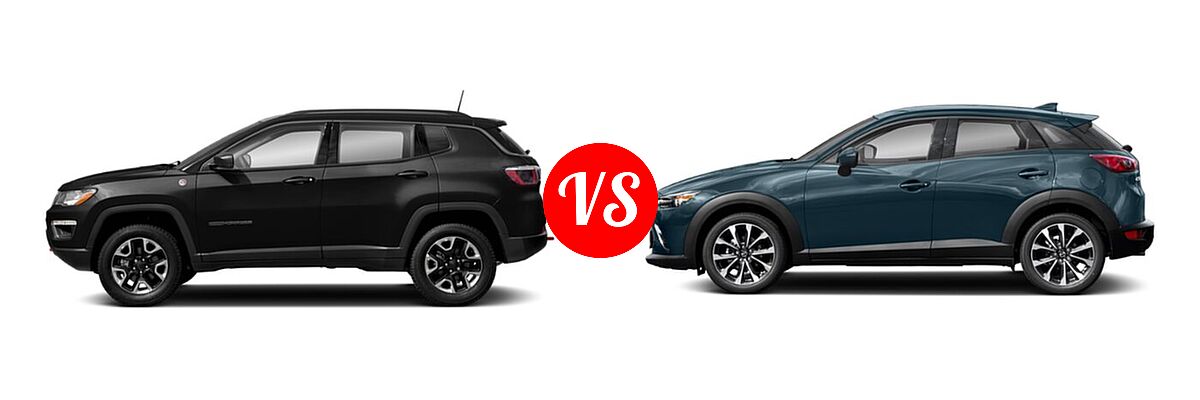 2019 Jeep Compass SUV Trailhawk vs. 2019 Mazda CX-3 SUV Touring - Side Comparison
