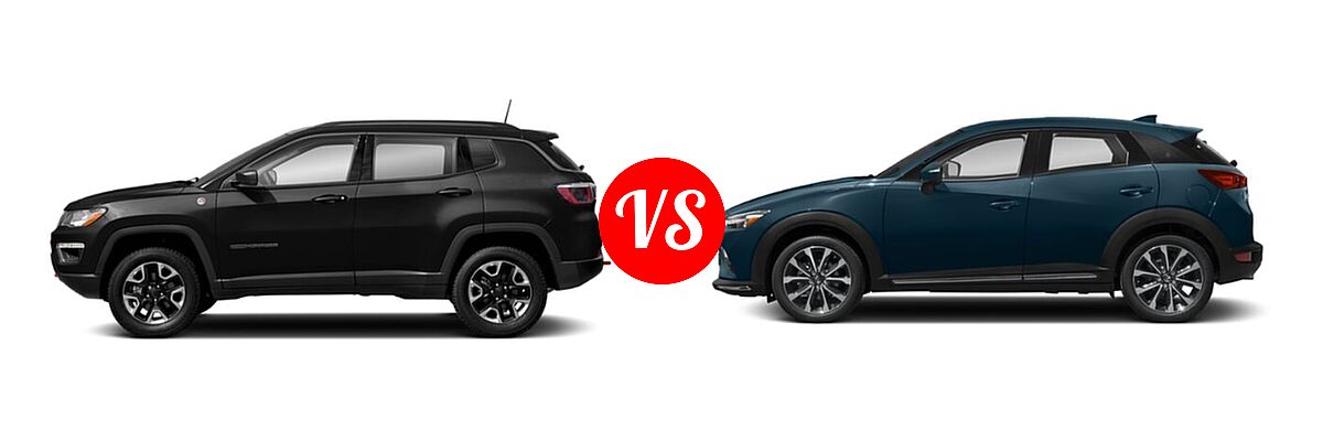 2019 Jeep Compass SUV Trailhawk vs. 2019 Mazda CX-3 SUV Grand Touring - Side Comparison