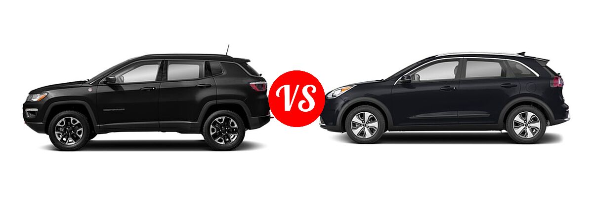 2019 Jeep Compass SUV Trailhawk vs. 2019 Kia Niro SUV FE / LX - Side Comparison