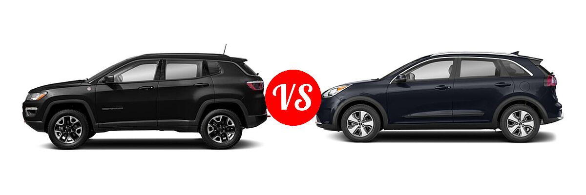 2019 Jeep Compass SUV Trailhawk vs. 2019 Kia Niro SUV EX - Side Comparison