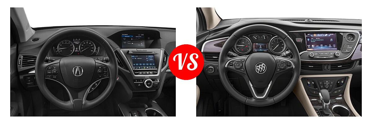 2020 Acura MDX SUV SH-AWD 7-Passenger vs. 2019 Buick Envision SUV Essence / FWD 4dr / Preferred / Premium / Premium II - Dashboard Comparison