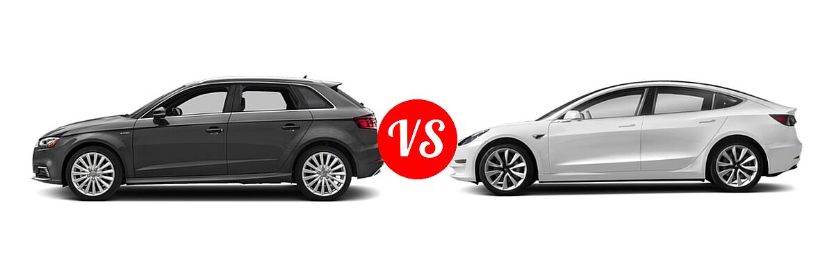 2018 A3 Sportback e-tron vs. 2019 Tesla Model 3 | Vehie.com