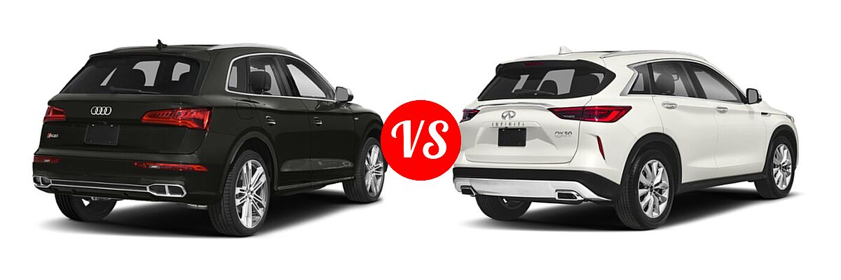 2020 Audi SQ5 SUV Premium / Premium Plus / Prestige vs. 2019 Infiniti QX50 SUV ESSENTIAL / LUXE / PURE - Rear Right Comparison