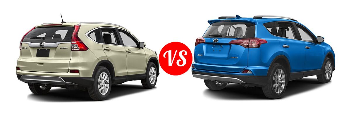 2016 Honda CR-V SUV EX-L vs. 2016 Toyota RAV4 SUV Limited - Rear Right Comparison