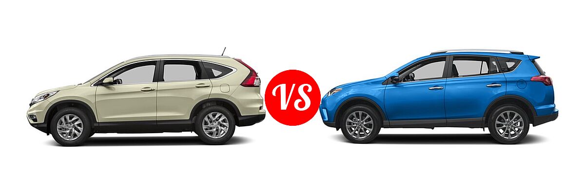 2016 Honda CR-V SUV EX-L vs. 2016 Toyota RAV4 SUV Limited - Side Comparison