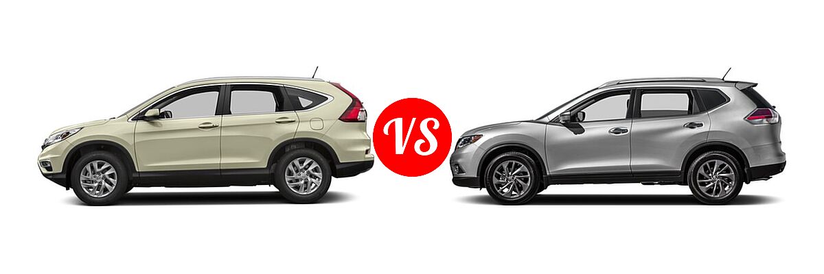 2016 Honda CR-V SUV EX-L vs. 2016 Nissan Rogue SUV SL - Side Comparison