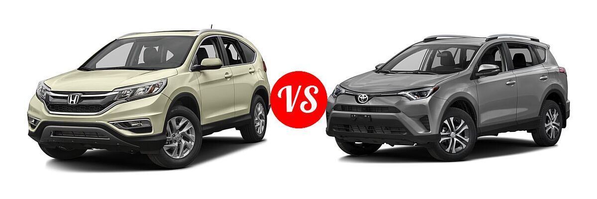 2016 Honda CR-V SUV EX-L vs. 2016 Toyota RAV4 SUV LE - Front Left Comparison