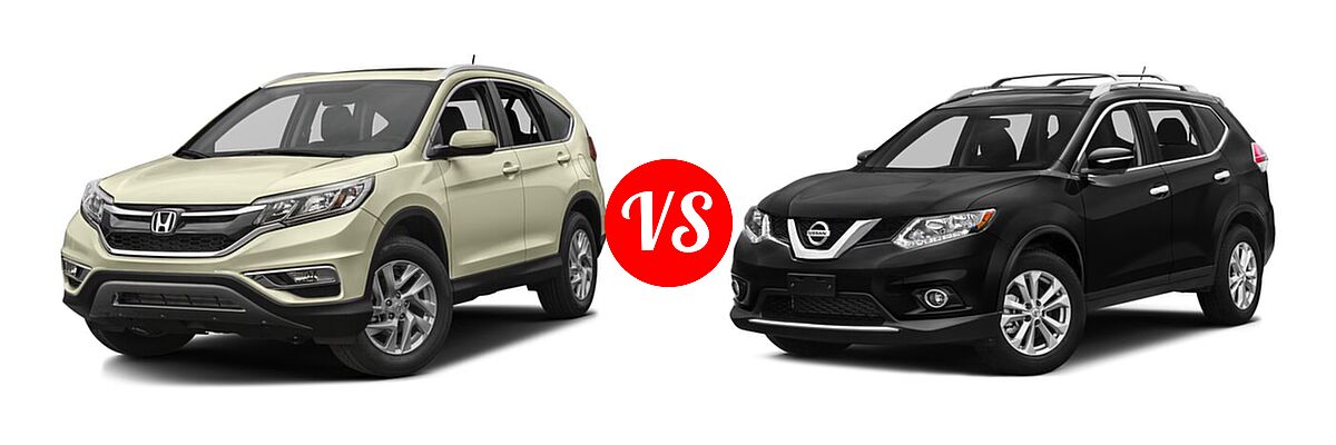 2016 Honda CR-V SUV EX-L vs. 2016 Nissan Rogue SUV S / SV - Front Left Comparison