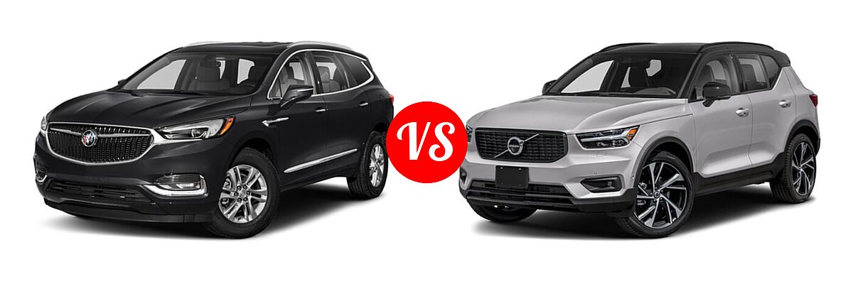 2021 Buick Enclave SUV Essence vs. 2019 Volvo XC40 SUV R-Design - Front Left Comparison