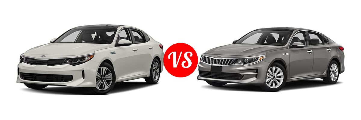 2017 Kia Optima Hybrid Sedan EX vs. 2017 Kia Optima Sedan EX / LX / LX 1.6T - Front Left Comparison