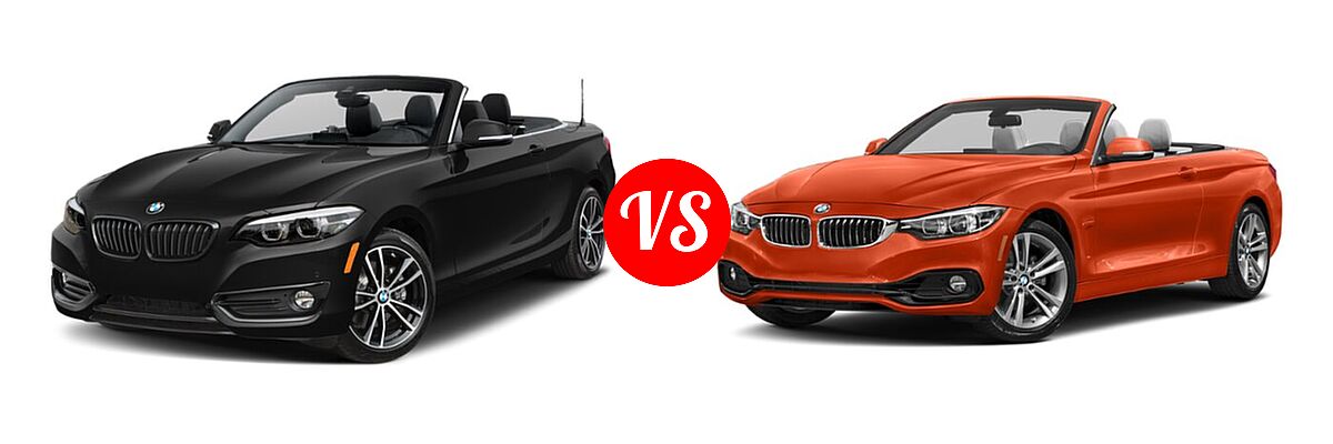 2021 BMW 2 Series Convertible 230i xDrive vs. 2019 BMW 4 Series Convertible 430i / 430i xDrive - Front Left Comparison