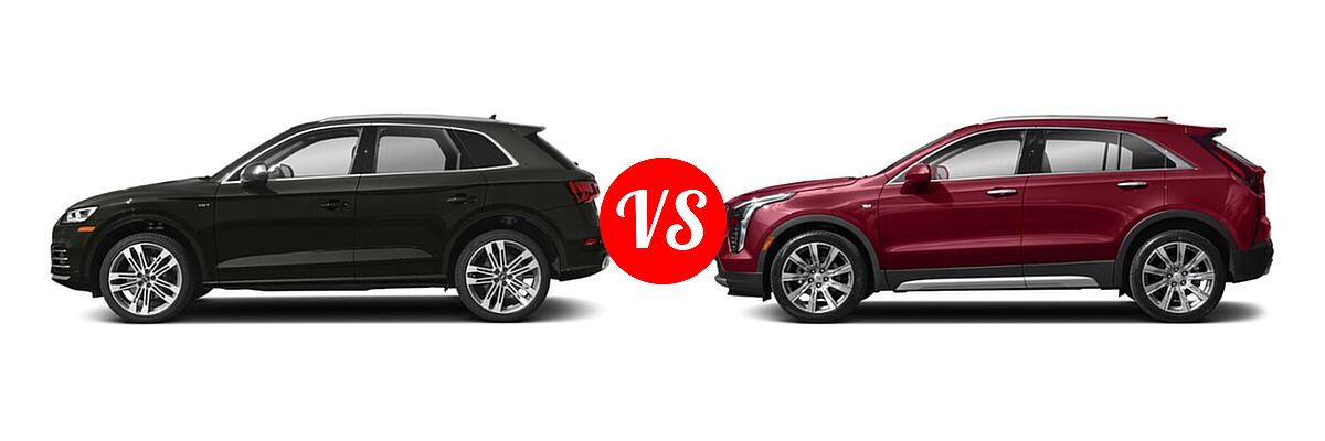 2021 Audi SQ5 SUV Premium / Prestige vs. 2019 Cadillac XT4 SUV AWD Luxury / AWD Premium Luxury / AWD Sport / FWD Luxury / FWD Premium Luxury / FWD Sport - Side Comparison