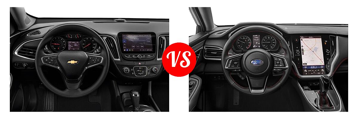 2021 Chevrolet Malibu Sedan L vs. 2021 Subaru Legacy Sedan Sport - Dashboard Comparison