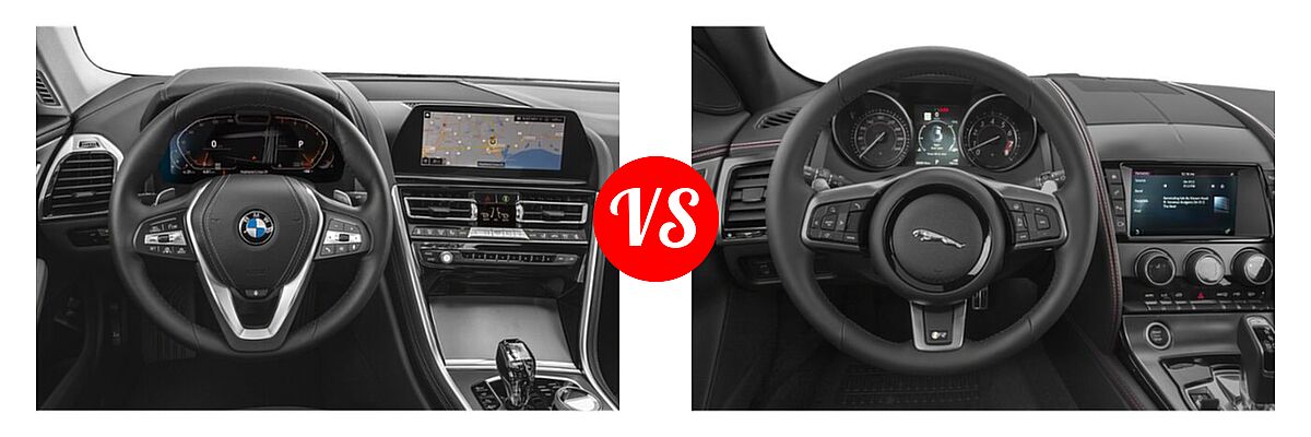 2021 BMW 8 Series Coupe 840i vs. 2018 Jaguar F-TYPE R Coupe R - Dashboard Comparison
