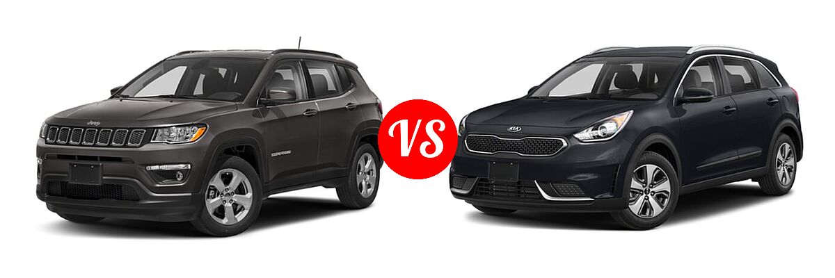 2019 Jeep Compass SUV Altitude / High Altitude / Latitude / Limited / Sport / Upland Edition vs. 2019 Kia Niro SUV FE / LX - Front Left Comparison