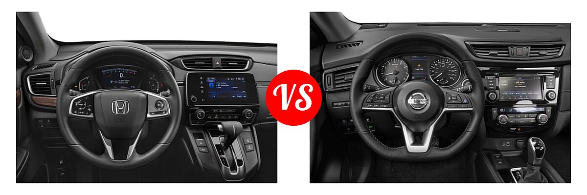 2020 Honda CR-V SUV EX vs. 2020 Nissan Rogue SUV SL - Dashboard Comparison