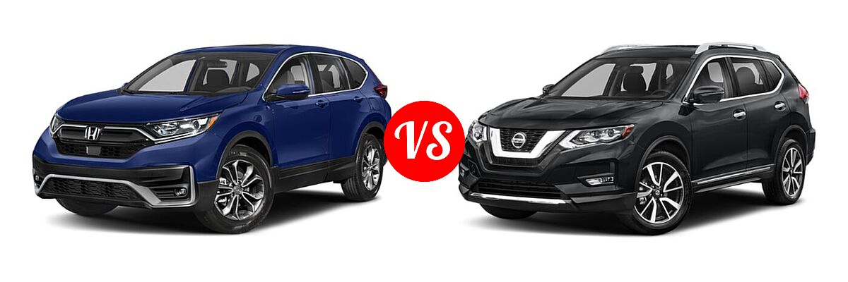 2020 Honda CR-V SUV EX vs. 2020 Nissan Rogue SUV SL - Front Left Comparison