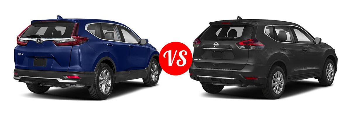 2020 Honda CR-V SUV EX vs. 2020 Nissan Rogue SUV S / SV - Rear Right Comparison