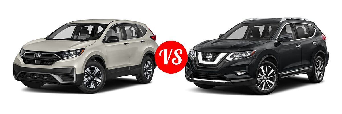 2020 Honda CR-V SUV LX vs. 2020 Nissan Rogue SUV SL - Front Left Comparison