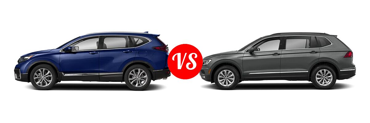 2020 Honda CR-V SUV Touring vs. 2020 Volkswagen Tiguan SUV S / SE / SEL - Side Comparison